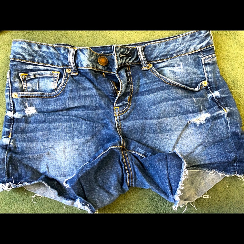 Women's Blue Denim Cutoff Shorts